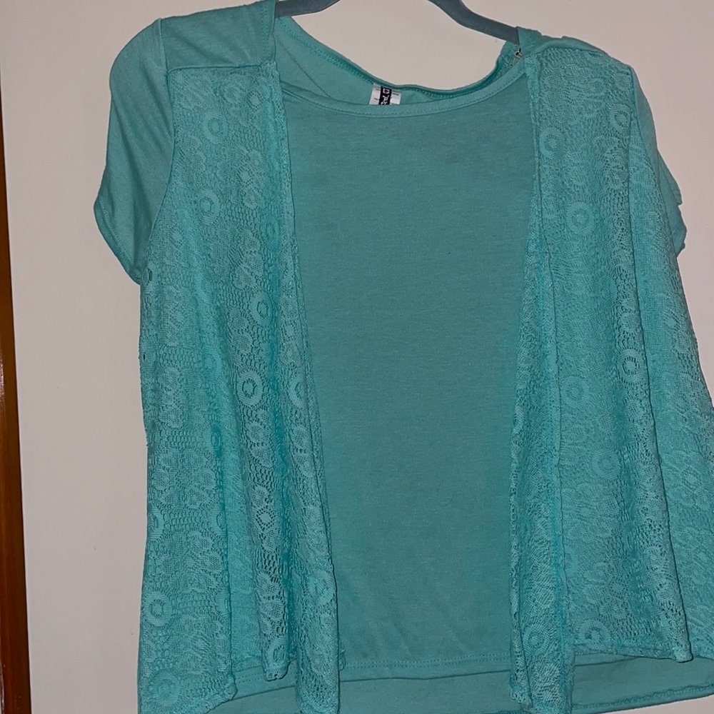5 for $20 Pastel blue green twin set